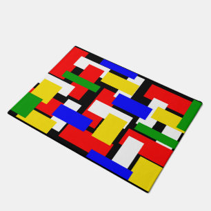 Paillasson Blocs rouge, jaune, noir, bleu et vert