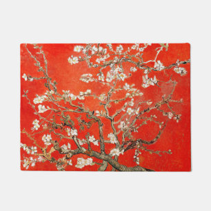 Paillasson Blossoms d'amandes rouges Vincent Van Gogh