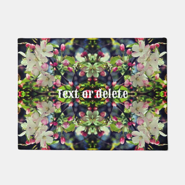 Paillasson Blossoms de crabe printanière personnalisés (Devant)
