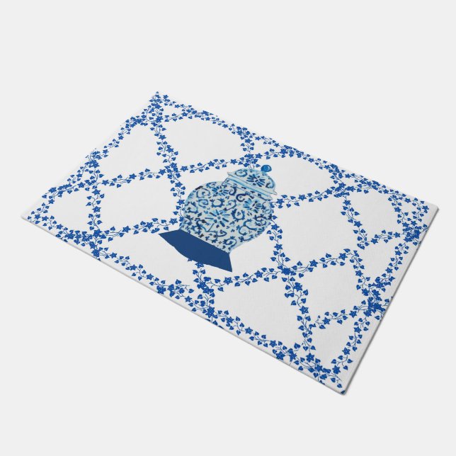 Paillasson Blue Ivy Ginger Jar Jars Bienvenue (Incliné)