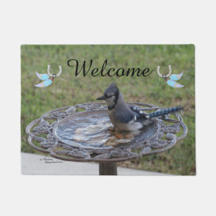 Paillasson Blue Jay Feathers Spiegeland Welcome Doormat