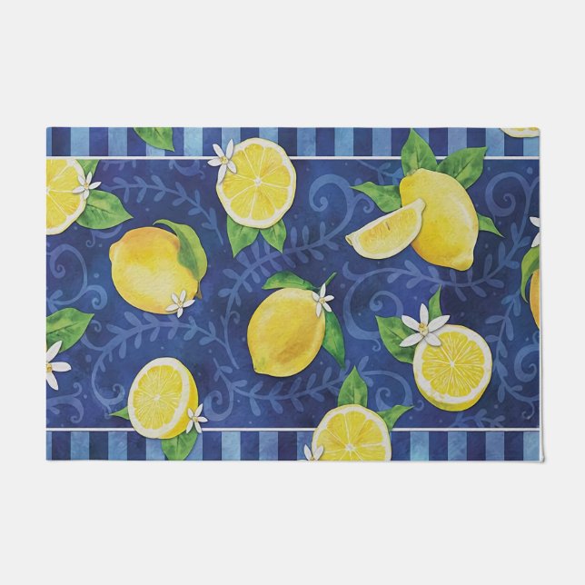 Paillasson Blue Lemon Welcome Mat, Decoration de l'indoor (Devant)