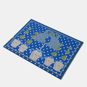 Paillasson Blue Staffordshire Chiens Topiary Ginger Jars jar