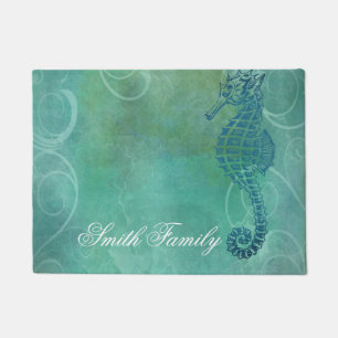 Paillasson Blue Waters, Seahorse et Flourish
