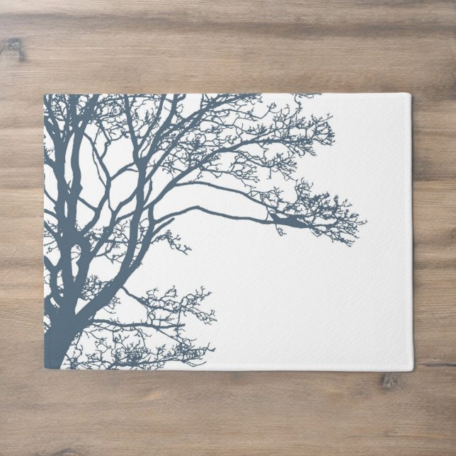 Paillasson Boho d'arbre simple bleu (Créateur téléchargé)