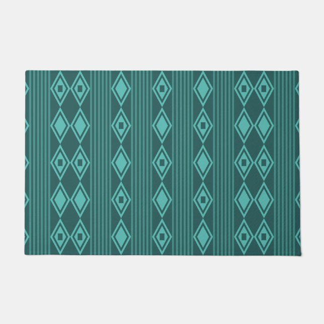 Paillasson Boho Diamonds Grandes Turquoises (Devant)