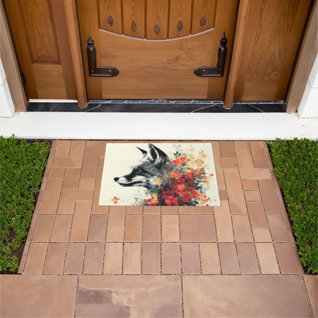Paillasson Boho Floral Fox Faune Nature (De plein air)