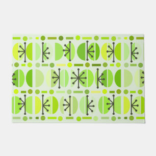 Paillasson Boho Retro Bowls Lines Chartreuse