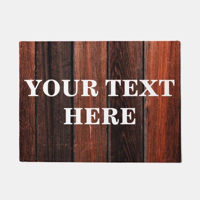 Paillasson Bois de bambou gris personnalisé (Devant)