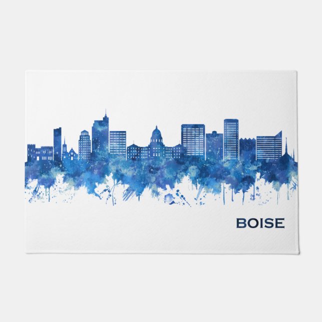 Paillasson Boise Idaho Skyline bleu (Devant)