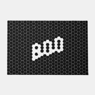Paillasson Boite de conception Carrelage Vintage noir et blan