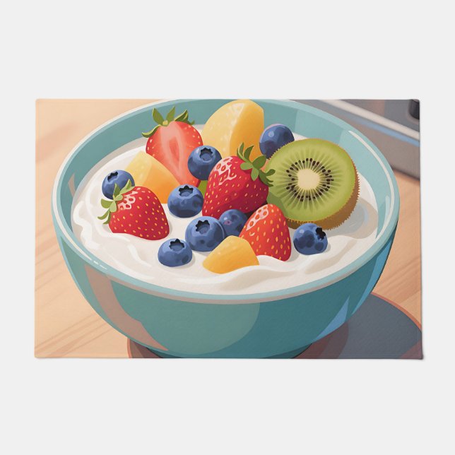 Paillasson Bol de yaourt aux fruits frais (Devant)