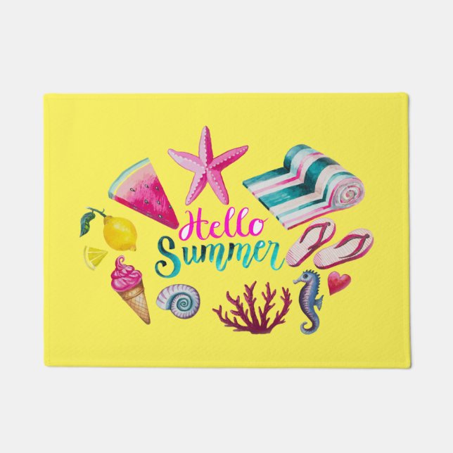 Paillasson Bonjour, été (Devant)