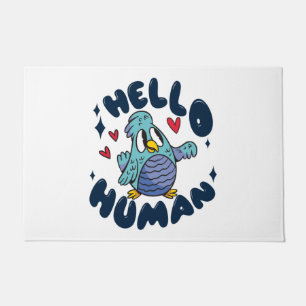 Paillasson Bonjour humain mignon oiseau