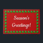 Paillasson Bonnes Fêtes<br><div class="desc">Bonnes Fêtes Matelas Felpudo de Saludos de Temporada Taille : 24" x 36" Porte Mat Tamaño : 24 pulgadas x 36 pulgadas Tapete para Puerta Home n'est pas une maison, c'est un sentiment. Donner la meilleure impression à vos invités avec un paillasson personnalisés. Revêtement en caoutchouc antidérapant qui ne se...</div>