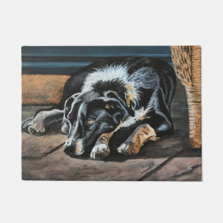 Paillasson Bordure couchée Collie Porte Mat