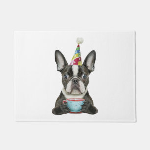 Paillasson Boston Terrier Anniversaire Chapeau Classique T-sh