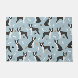 Paillasson Boston Terrier Bones and Paws