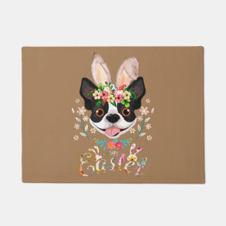 Paillasson Boston Terrier maman, Boston Terrier papa, amoureu