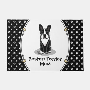 Paillasson Boston Terrier Mom (noir) - Chien mignon
