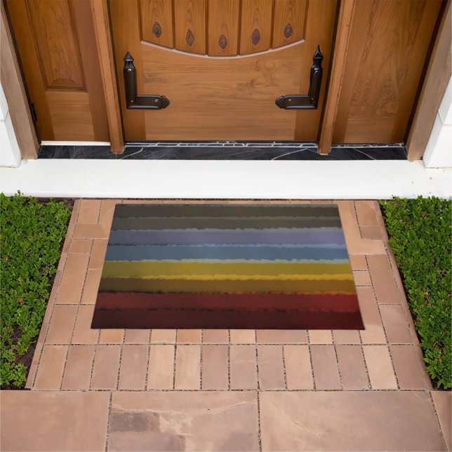 Paillasson Bouche D'Aquarelle Sale De Couleur Pop D'Art Abstr (De plein air)