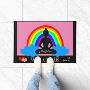 Paillasson Bouddha Arc-en-ciel & Mindfult Yoga /méditation