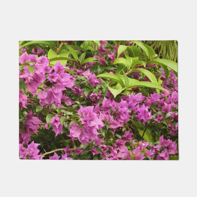 Paillasson Bougainvillées tropicales violettes (Devant)