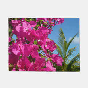 Paillasson Bougainvilliers et palmiers paysage tropical