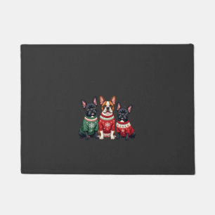 Paillasson Bouledogues français de Noël Frenchie de Noël Chie
