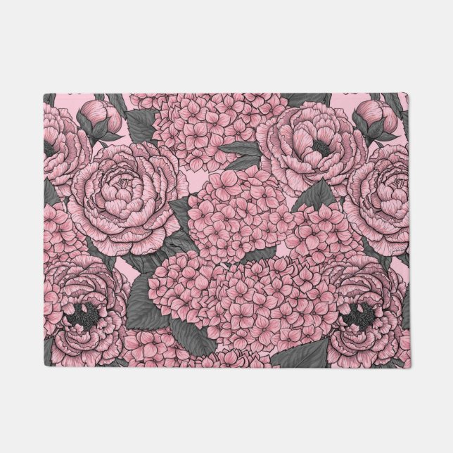 Paillasson Bouquet floral en rose (Devant)