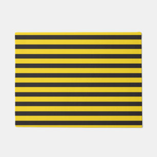 Paillasson Bourdon Noir Jaune Lignes Horizontales