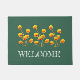 Paillasson Bouton Billy jaune fleur australienne originaire
