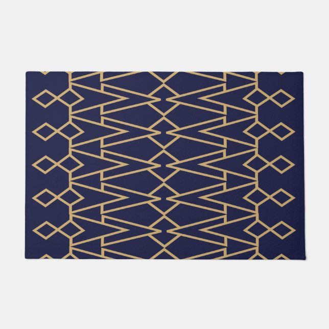 Paillasson Bowties bleues et dorées (Devant)