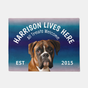 Paillasson Boxer Porte-Amoureux des chiens personnalisé