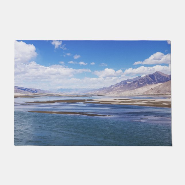 Paillasson Brahmaputra rivière et paysage de montagne - Tibet (Devant)