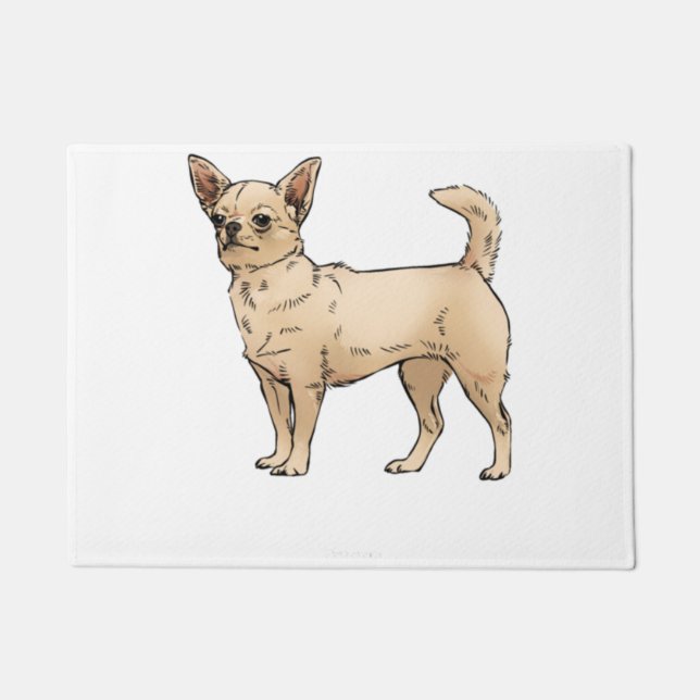 Paillasson Brave Chihuahua Blue (Devant)