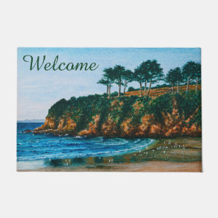 Paillasson Bretagne Rocky Coast Beach Peinture Entrée Bienve