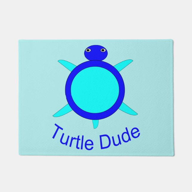 Paillasson Bright Blue Turtle Dude (Devant)