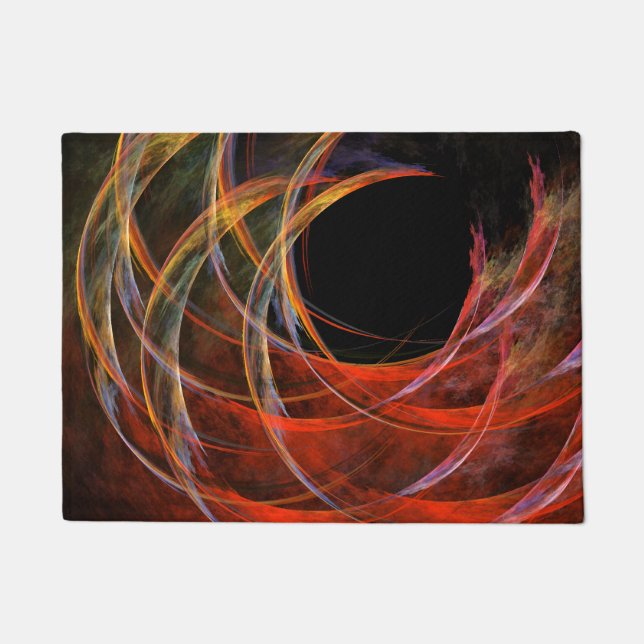 Paillasson Briser le Cercle Vortex de Feu Art Abstrait (Devant)