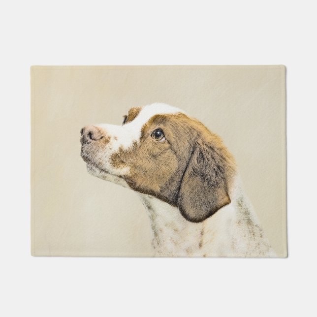 Paillasson Brittany Paining - Un joli art original de chien (Devant)