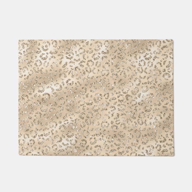 Paillasson Brown Cheetah Leopard Skin Imprimer Motif Animal (Devant)