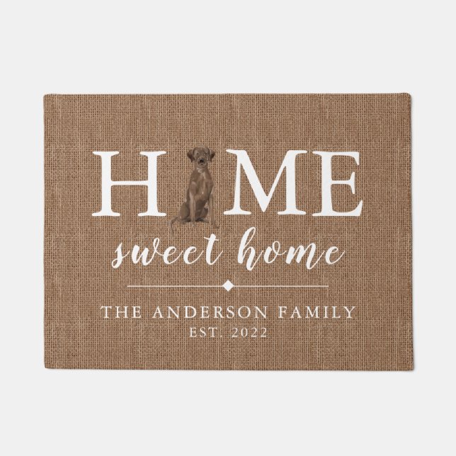 Paillasson Brown Labrador Retriever Home Sweet Home Doormat (Devant)