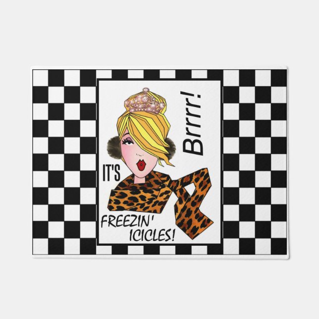 Paillasson "Brrrr - C’est les Icicles de Freezin !" (Devant)