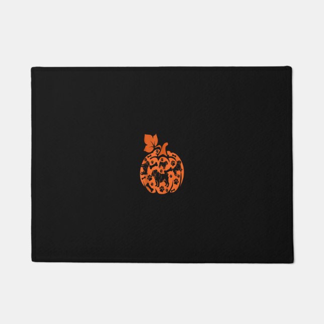 Paillasson Bulldogs jolie forme Citrouille Halloween Thanksgi (Devant)