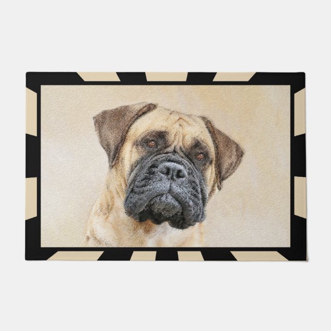 Paillasson Bullmastiff Peinture - Joli chien d'origine art (Devant)