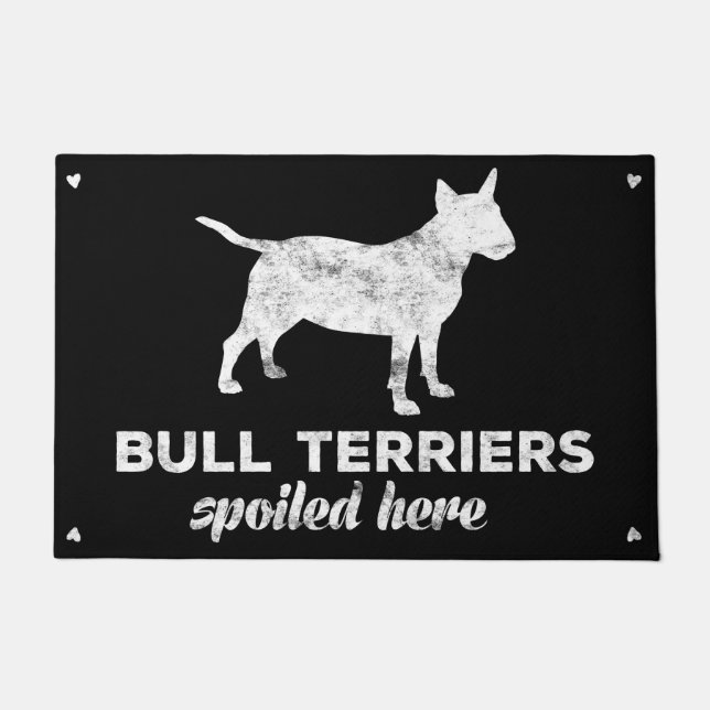 Paillasson Bulls-terrier corrompus ici (Devant)