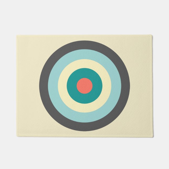Paillasson Bullseye combiné gris par Shirley Taylor (Devant)