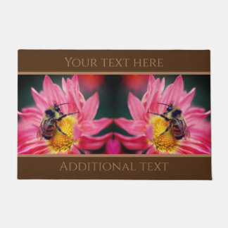 Paillasson Bumble Bee On Pink Daisy Flower Personnalisé