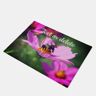Paillasson Bumble Bee On Rose Cosmos Flower Personnalisé