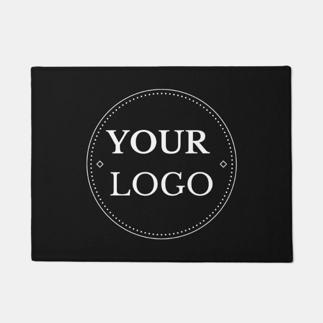 Paillasson Business Logo Modern Black Promotional  (Devant)